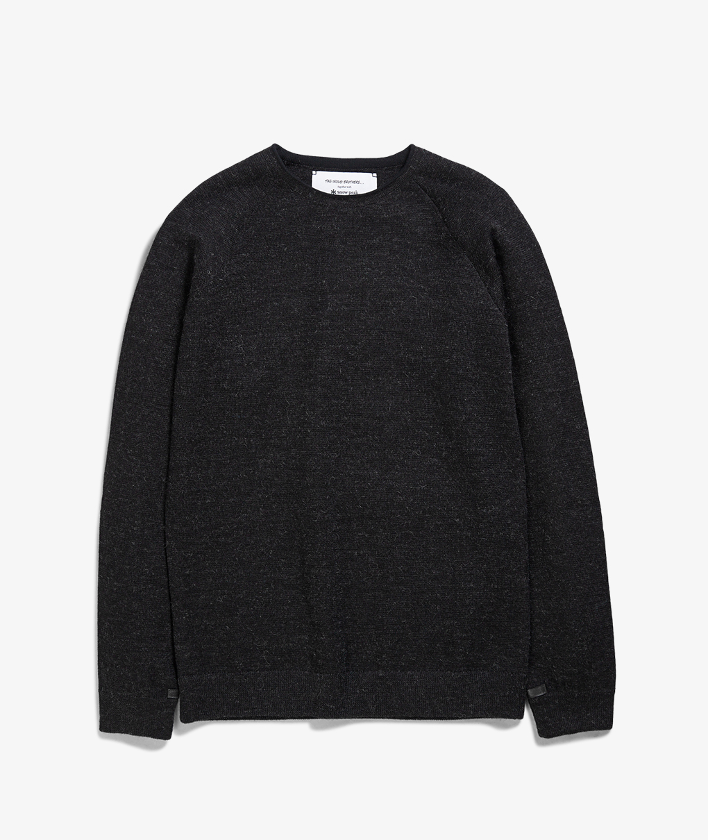 Norse Store Shipping Worldwide Snow Peak and the Inoue Brothers Raglan  Crew Neck Knit Sweater Dark Grey
