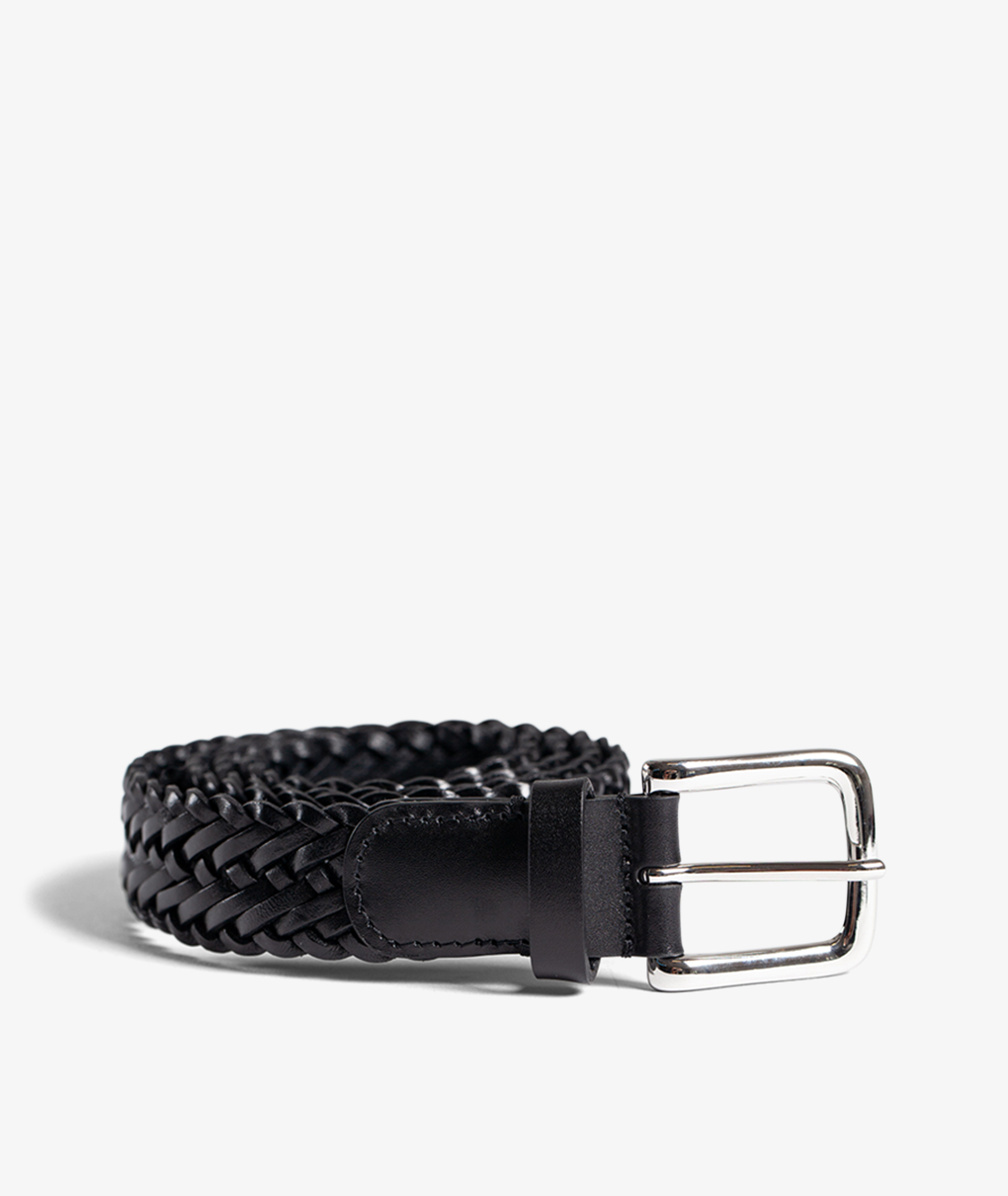 Norse Store  Shipping Worldwide - Anderson's Braided Leather Belt - Black