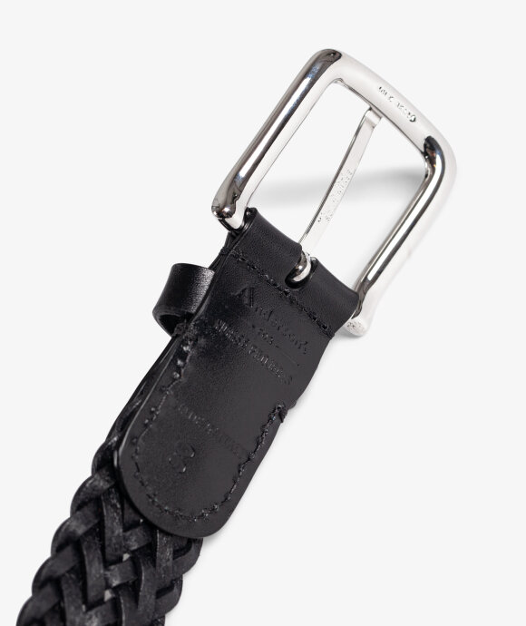 Norse Store | Shipping Worldwide - Anderson's Braided Leather Belt - Black