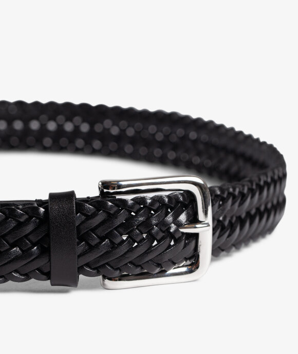 Norse Store | Shipping Worldwide - Anderson's Braided Leather Belt - Black