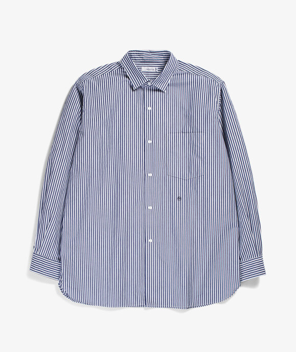 nanamica - Regular Collar Stripe Wind Shirt