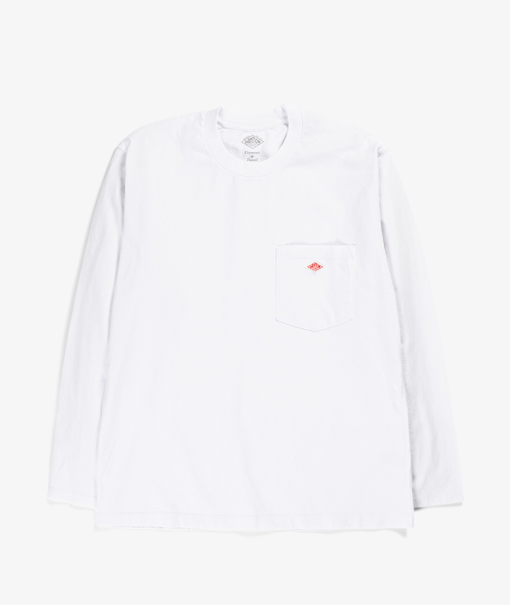 Norse Store | Shipping Worldwide - Danton Pocket Tee L/S - White