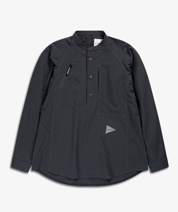 And Wander - UV Stretch Rip Band Collar Shirt