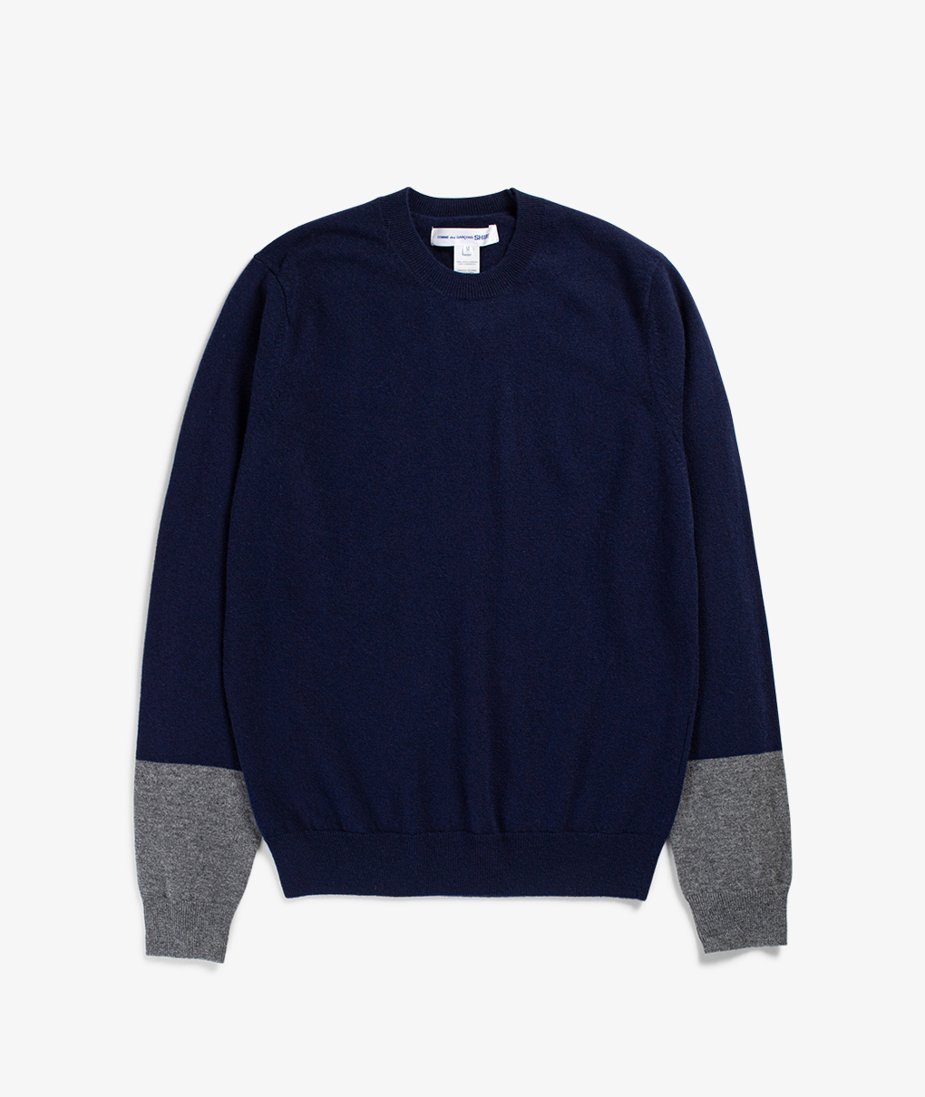 Norse Store  Shipping Worldwide - Comme Des Garcons Homme Knitted Homme  Sweater - Beige Green