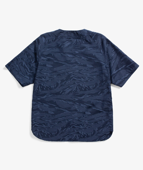 Blue Blue Japan - Woven Indigo Baseball Shirt