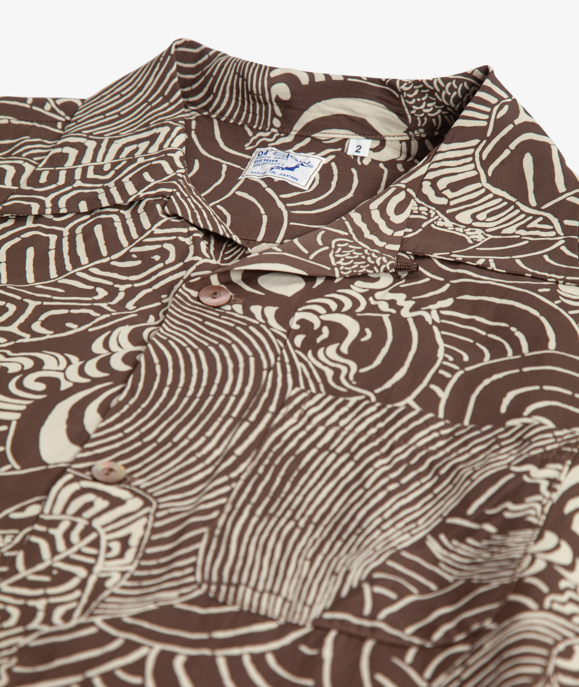 Norse Store | Shipping Worldwide - orSlow S/S Print Shirt - Brown