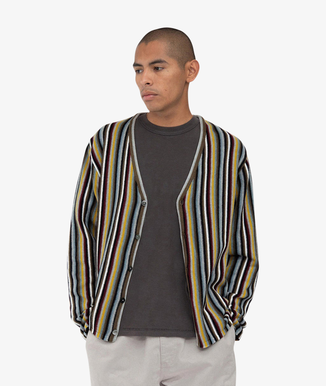 Norse Store | Shipping Worldwide - Stüssy Stripe Pattern Cardigan