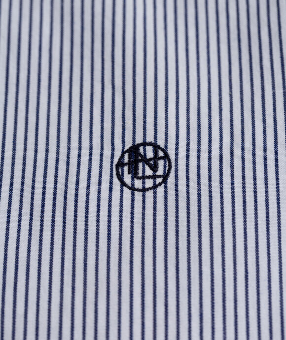 nanamica - Regular Collar Stripe Wind Shirt