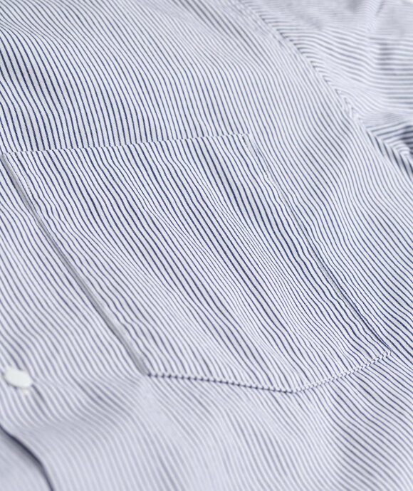 nanamica - Regular Collar Stripe Wind Shirt