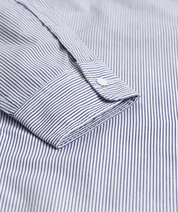 nanamica - Regular Collar Stripe Wind Shirt