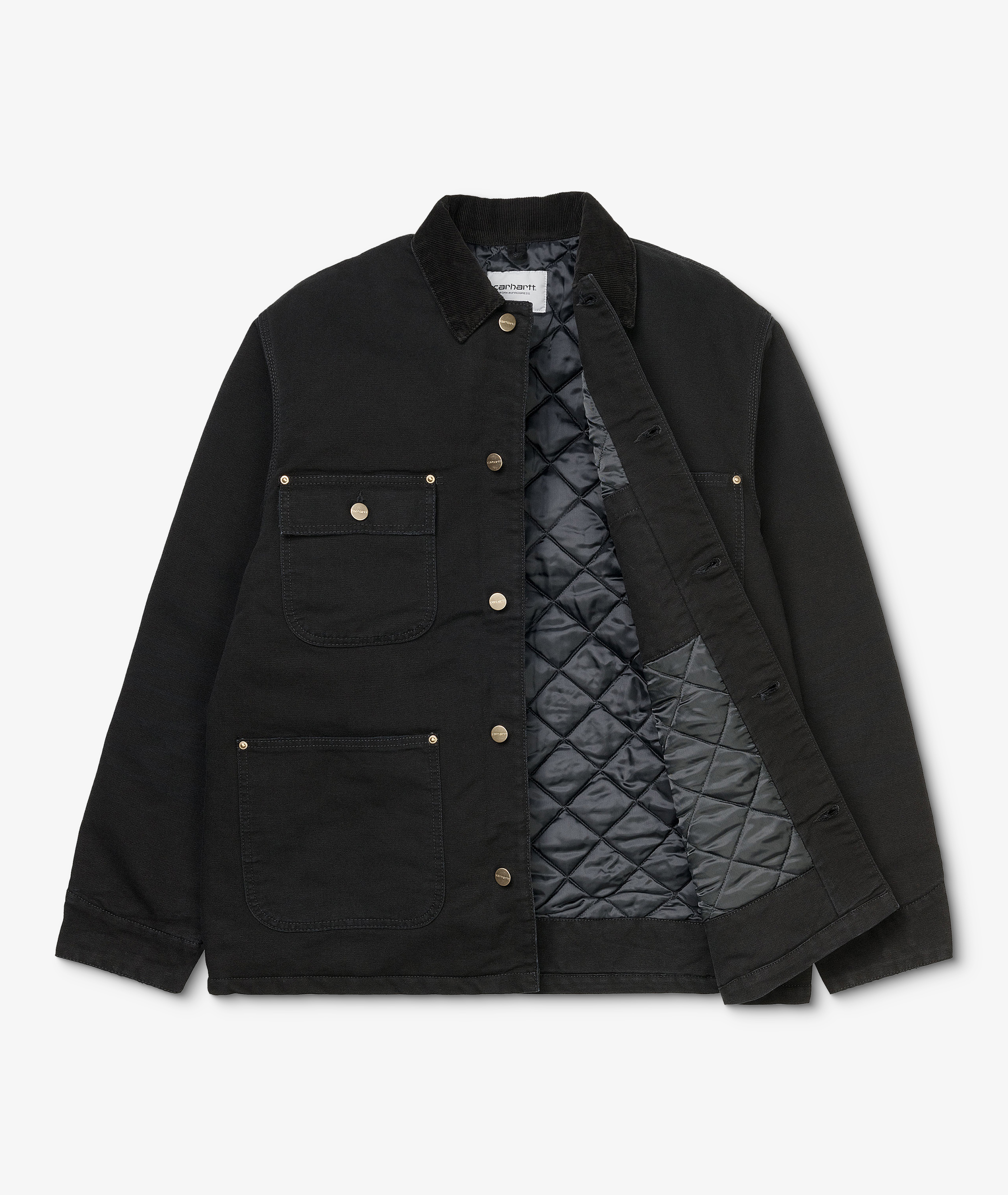 OG Chore Coat Carhartt WIP Winter Jackets in ore-blackagedcanvas