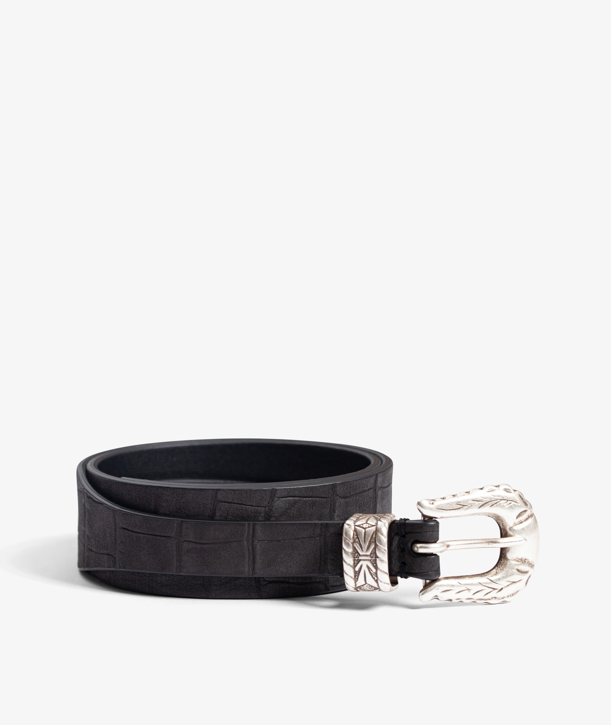 Norse Store | Shipping Worldwide - Anderson's Croc Leather Belt - Black