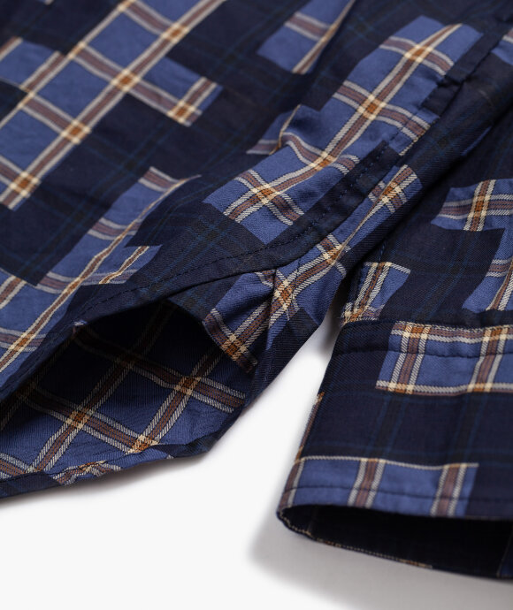 Blue Blue Japan - Cross Pattern Pigment Print Shirt