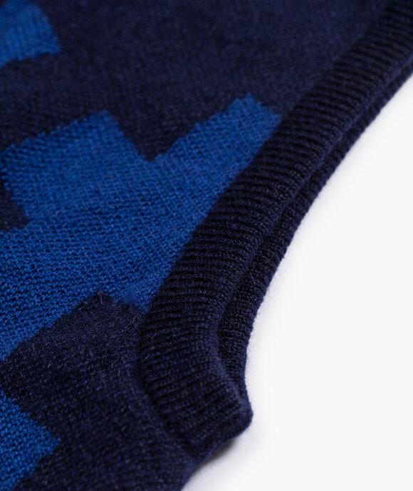 Blue Blue Japan - Cross Pattern Mohair Vest