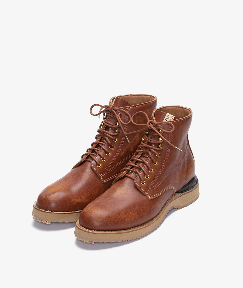Store | Worldwide Visvim Virgil-Folk Boots - Brown Veggie Lamb Leather