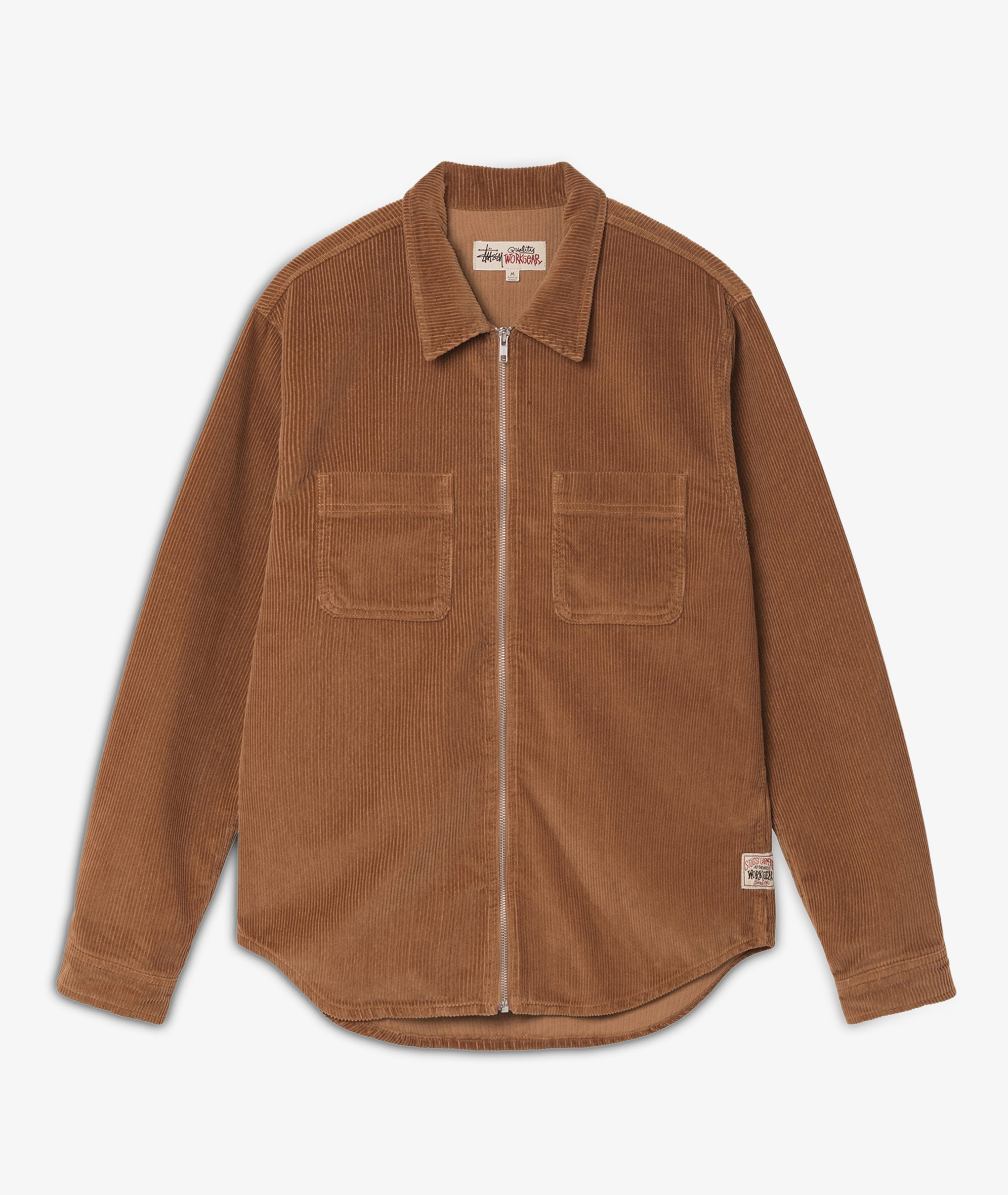 STUSSY Wide Wale Cord Zip Shirt