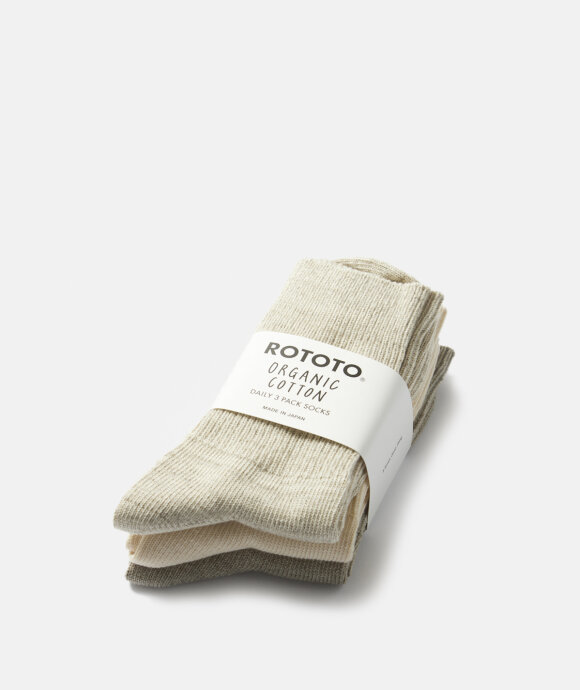 RoToTo - Organic Daily 3 Pack Ribbed