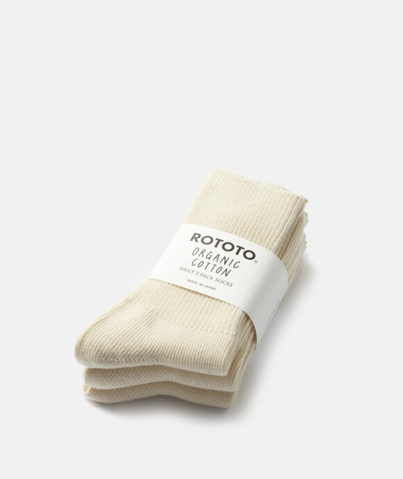 RoToTo - Organic Daily 3 Pack Ribbed