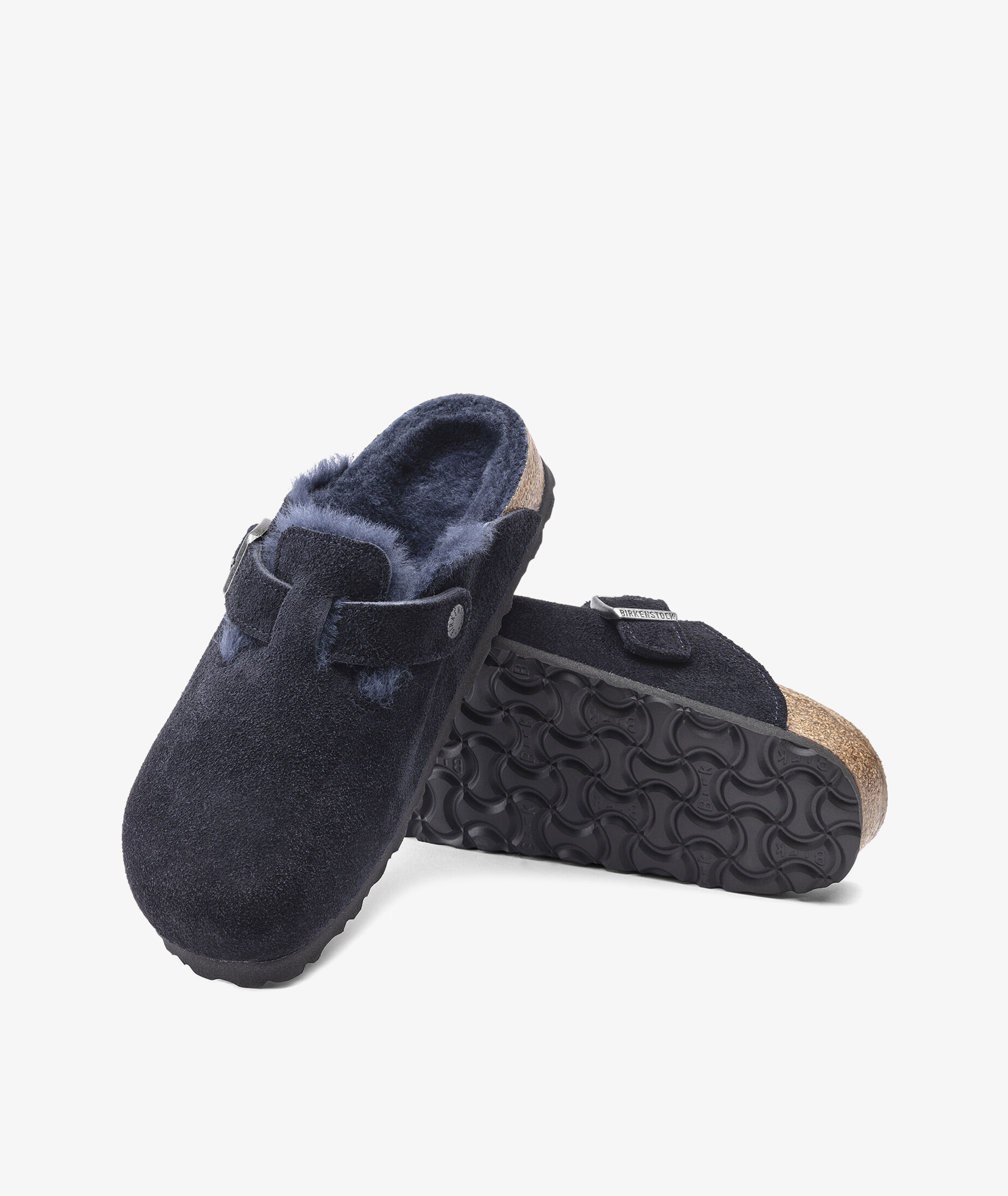 Birkenstock boston hotsell shearling navy
