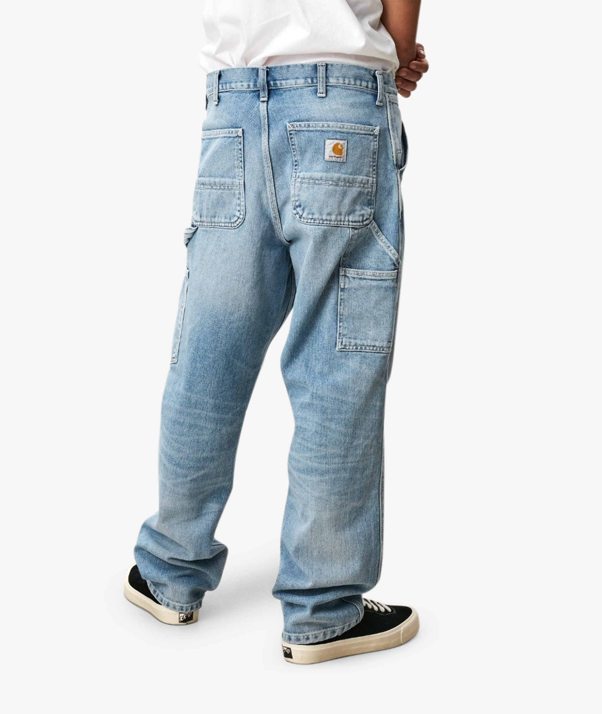 Norse Store Shipping Worldwide Carhartt WIP Single Knee Pant Blue light used wash