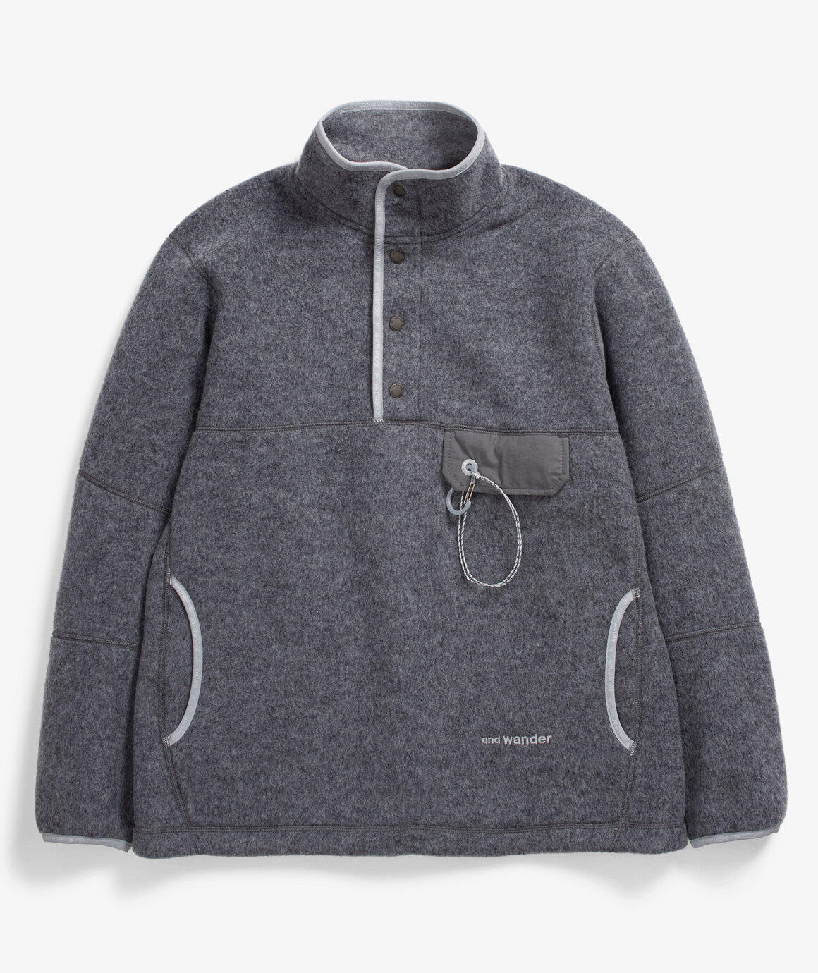 Norse Store Shipping Worldwide And Wander Wool Fleece Pullover Gray