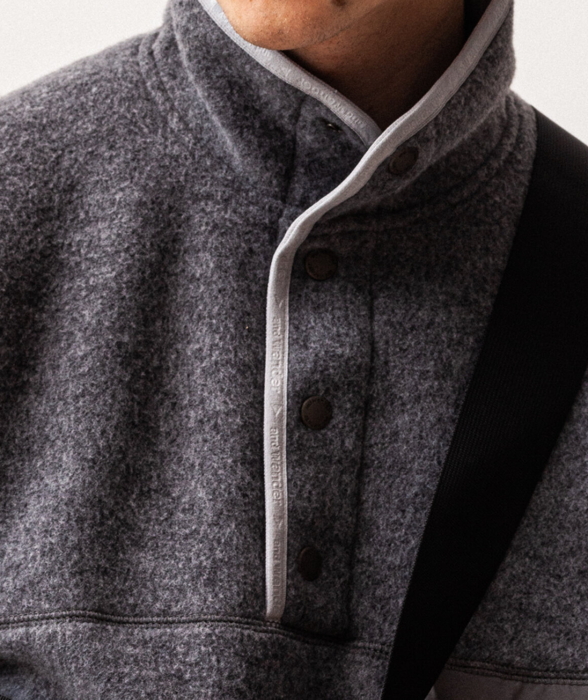 Norse Store | Shipping Worldwide - And Wander Wool Fleece Pullover - Gray