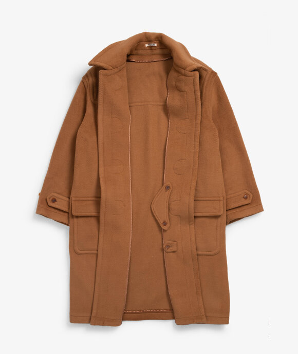 Auralee - WOOL HERRINGBONE PILE DUFFLE COAT