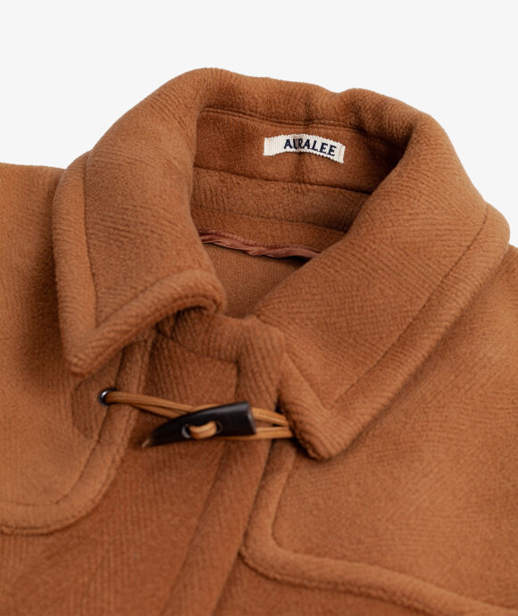 Auralee - WOOL HERRINGBONE PILE DUFFLE COAT