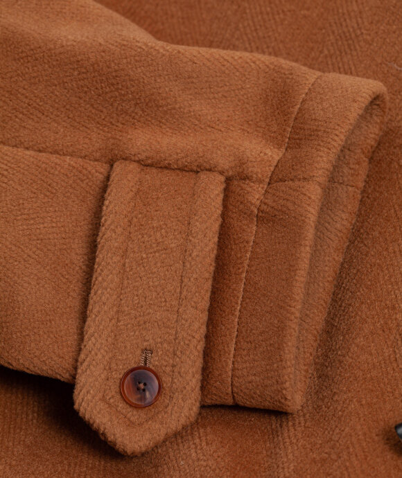 Auralee - WOOL HERRINGBONE PILE DUFFLE COAT