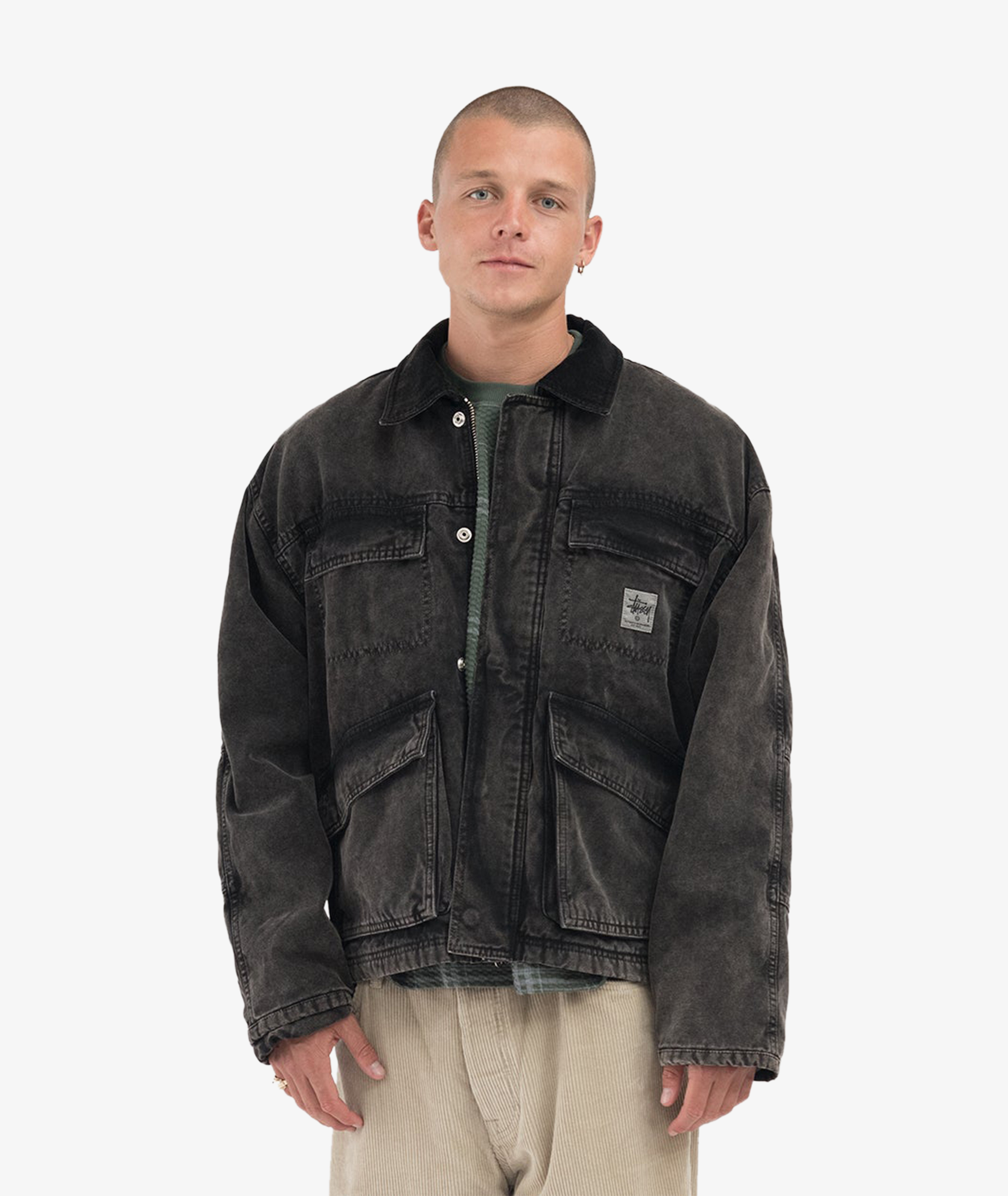 sizeSStussy WASHED CANVAS SHOP JACKET