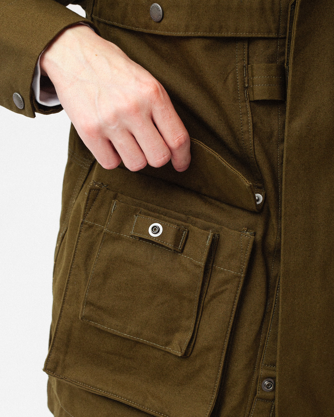 Norse Store | Shipping Worldwide - Snow Peak Takibi Canvas Jacket - Olive