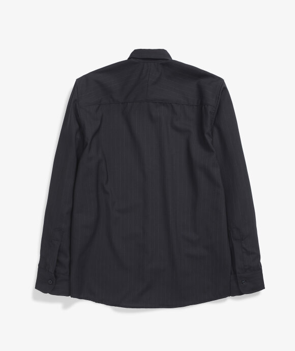And Austin - Wool Pinstripe Long Sleeve Shirt