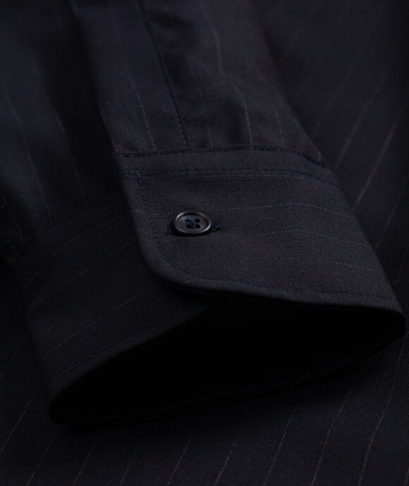 And Austin - Wool Pinstripe Long Sleeve Shirt