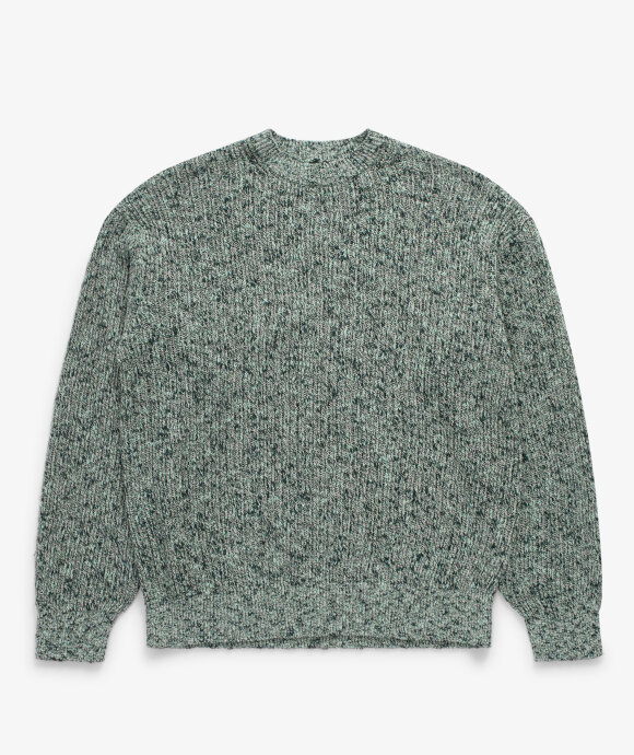 Auralee - Mix Yarn Rib Knit Pullover
