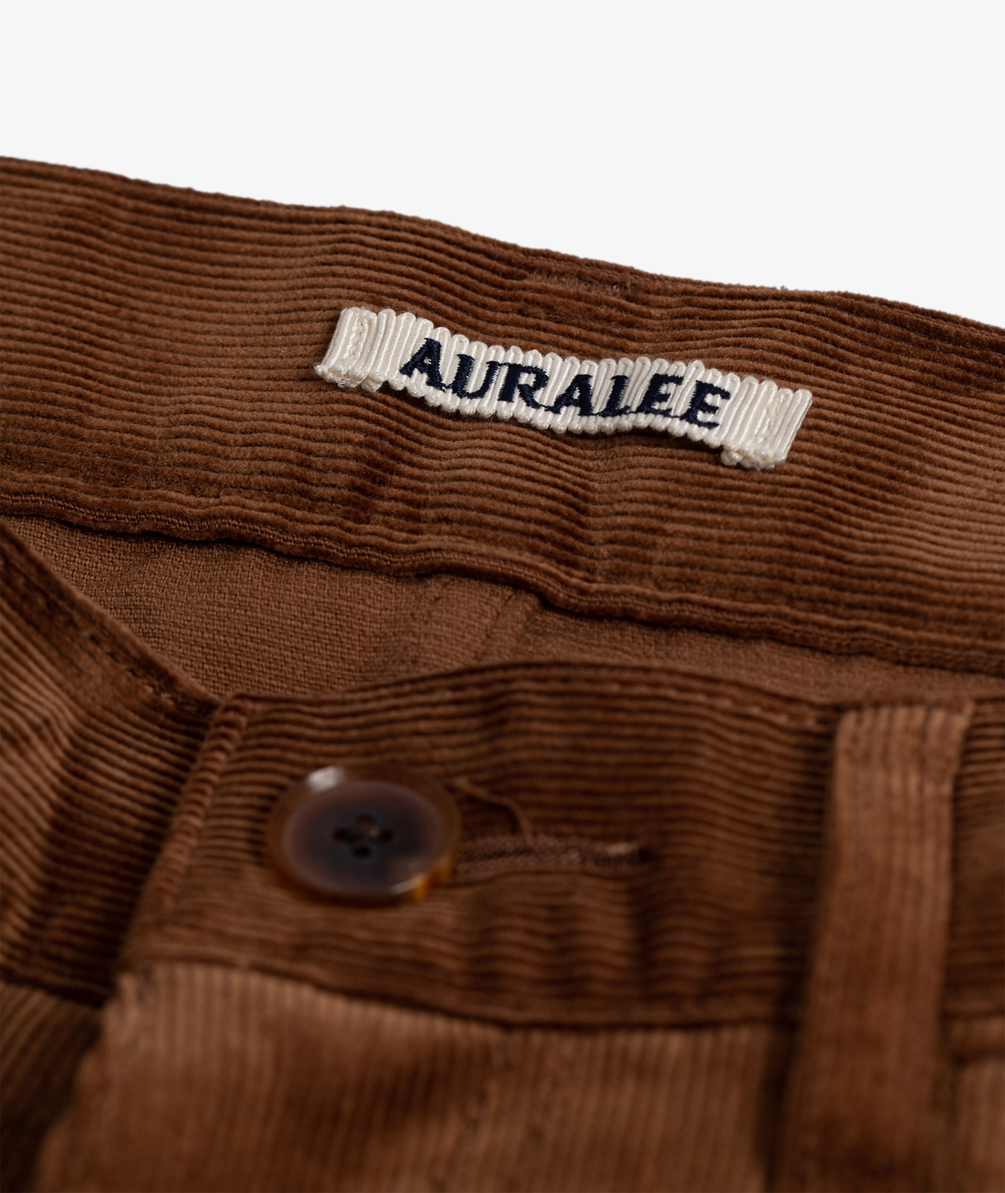 Norse Store  Shipping Worldwide - Auralee Finx Corduroy Pants - Red Brown
