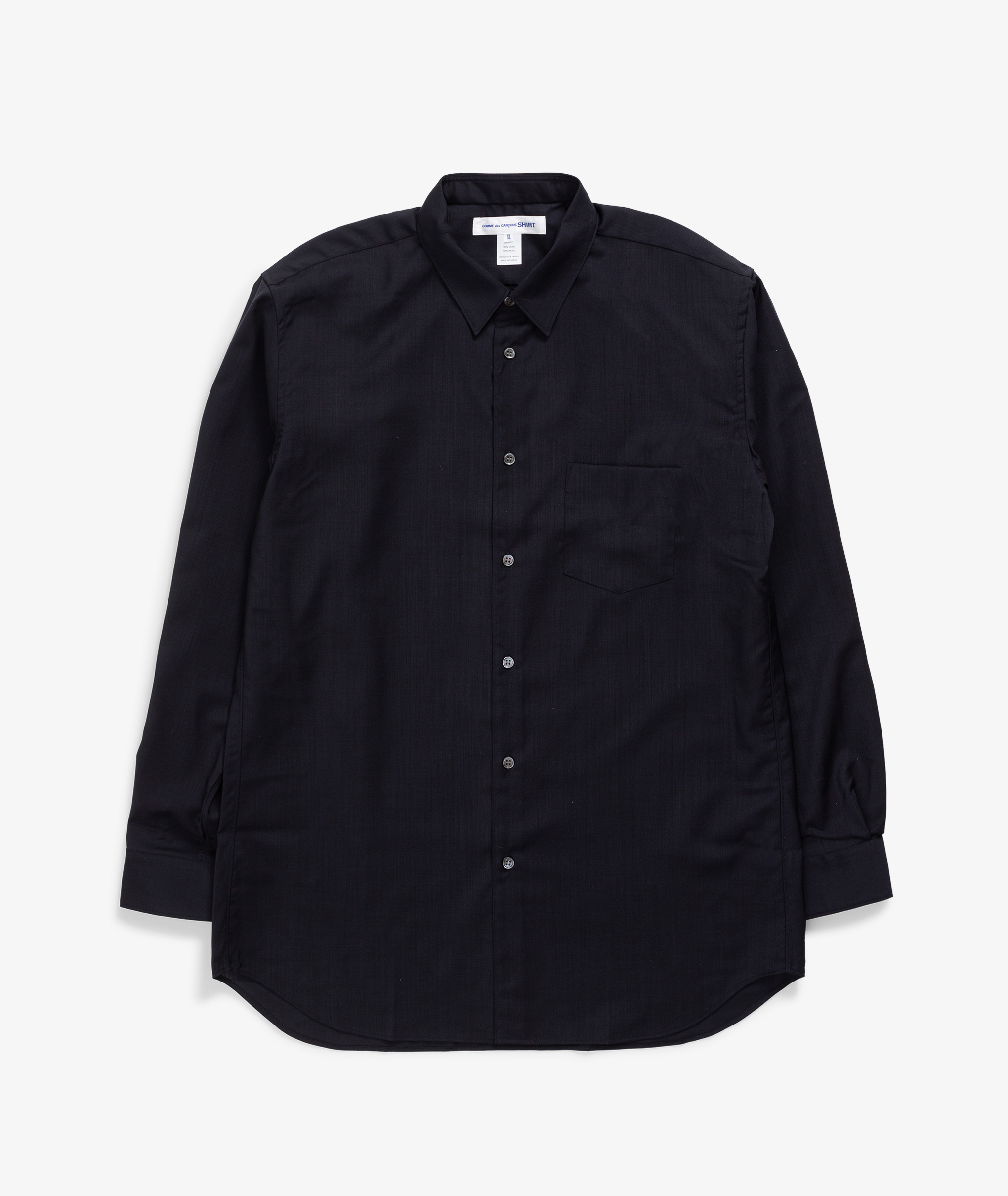 Norse Store | Shipping Worldwide - COMME des GARÇONS SHIRT Mens Classic  Wool Shirt - Dark Grey