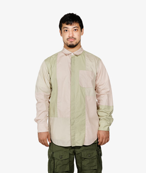 Engineered Garments - Poplin Combo Short Collar Shirt