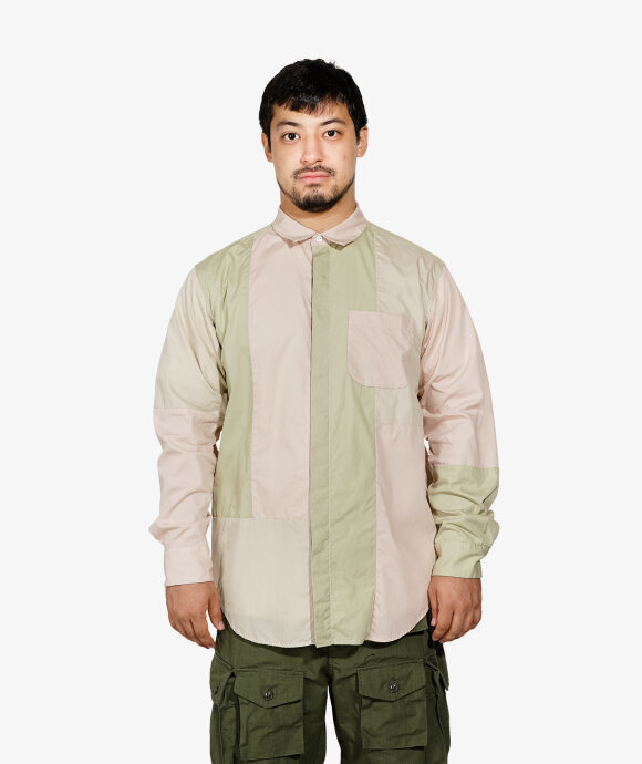 Engineered Garments - Poplin Combo Short Collar Shirt