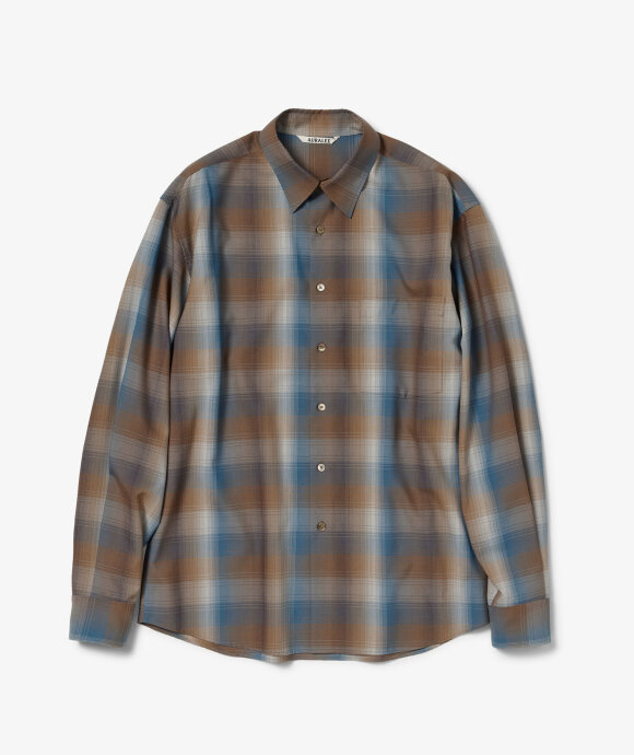 Auralee - Super Light Wool Check Shirt