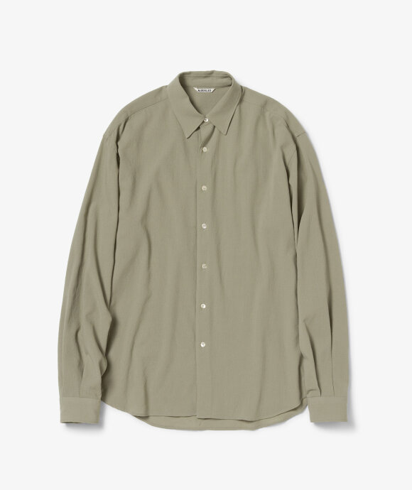 Auralee - Hard Twist Wool Viyella Shirt