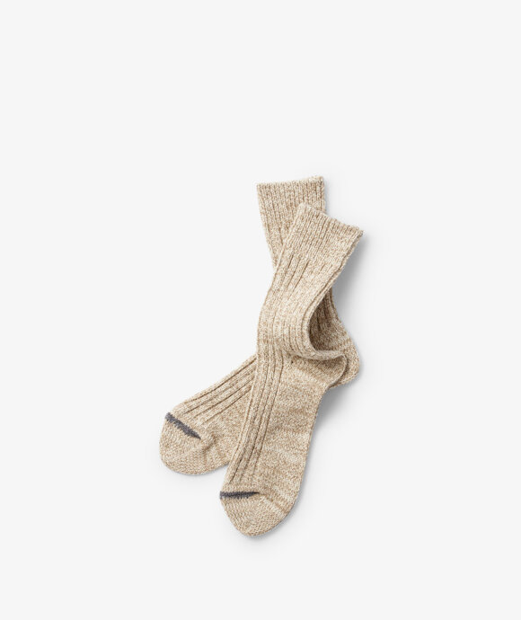RoToTo - Recycled Cotton Ribbed Crew Socks