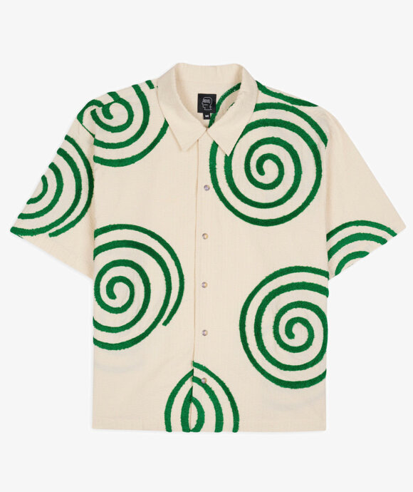 Brain Dead - Swirls Short Sleeve Button Up