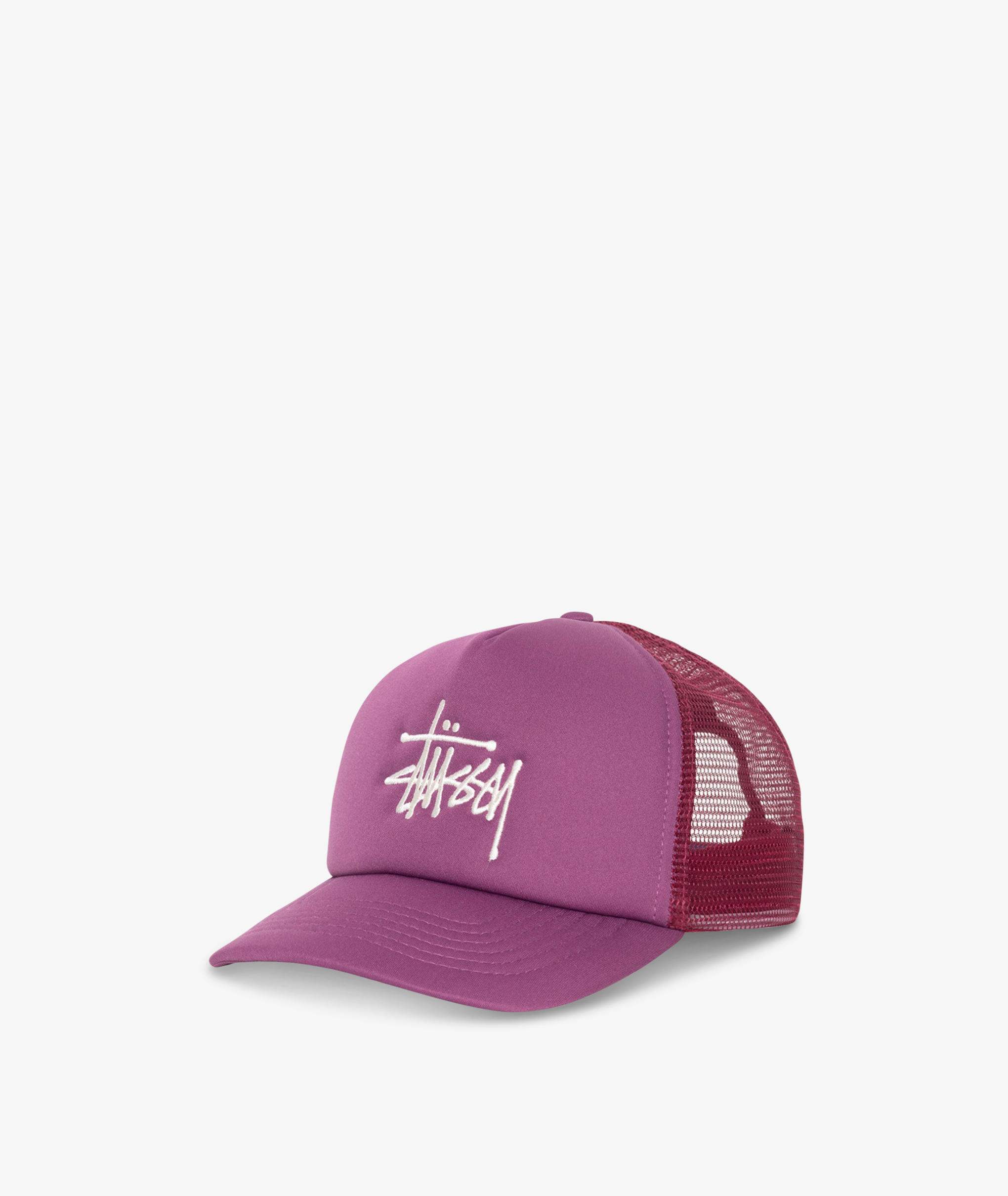 Norse Store | Shipping Worldwide - Stüssy Big Basic Trucker Cap - Plum
