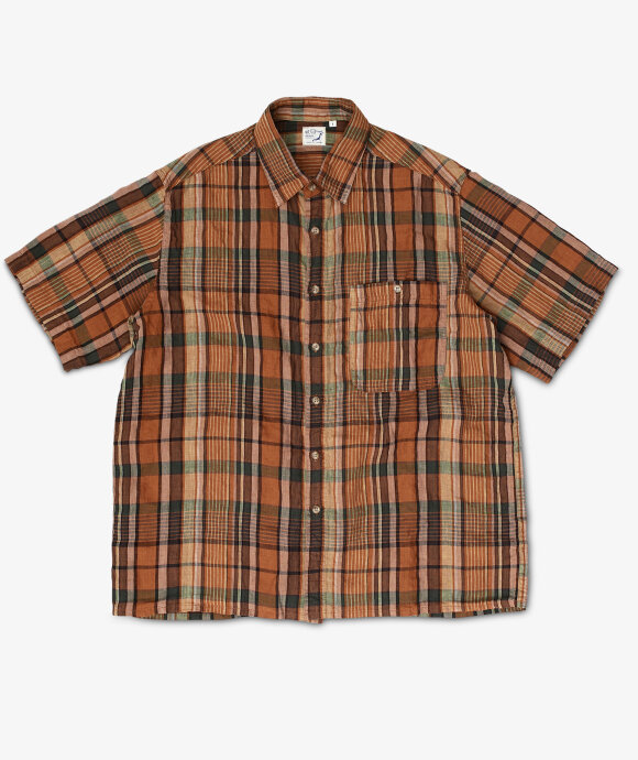 orSlow - LINEN LOOSE FIT SHORT SLEEVE SHIRT