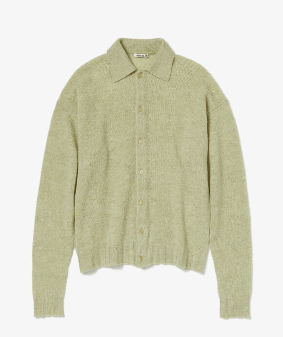 Auralee - Shetland Wool Cashmere Knit Cardigan