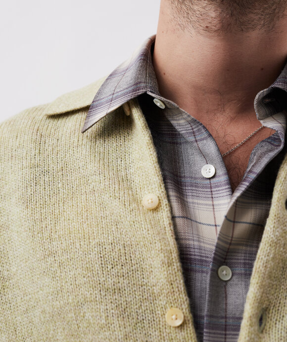 Auralee - Shetland Wool Cashmere Knit Cardigan