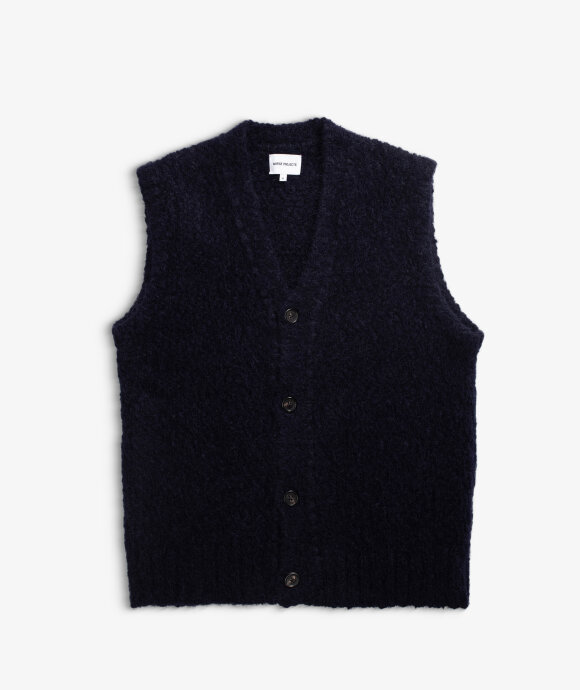 Norse Projects - August Flame Alpaca Cardigan Vest