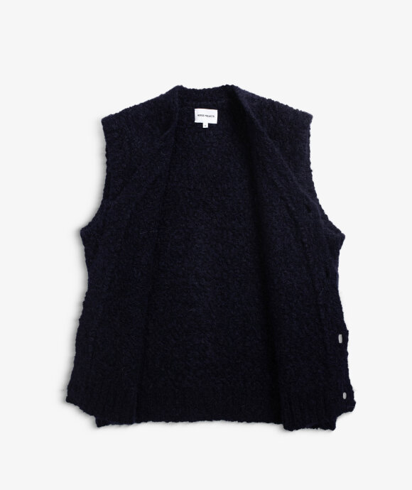 Norse Projects - August Flame Alpaca Cardigan Vest