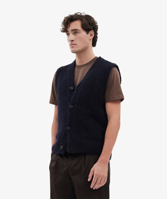 Norse Projects - August Flame Alpaca Cardigan Vest