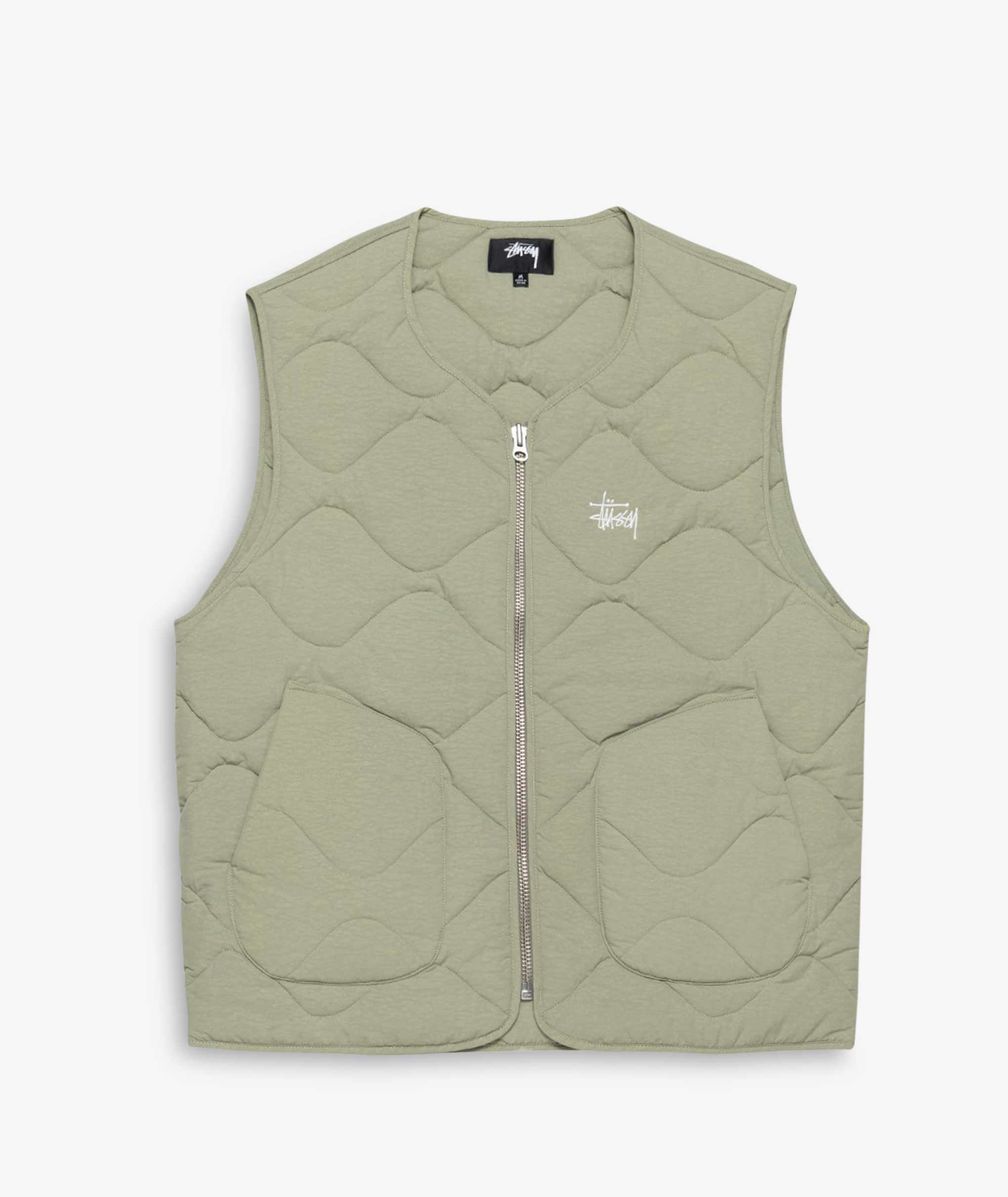 Quilted Nylon Liner Vest in Black